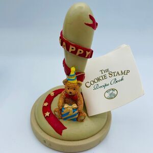 NIB Brown Bag Cookie Art  Stamp Happy Birthday Teddy Bear Rare 1995 Recipe Book